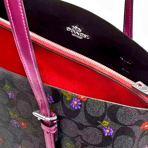 COACH 🥳HOST PICK🥳Mollie Tote Bag In Signature Canvas With Country Floral Print - Picture 6 of 8